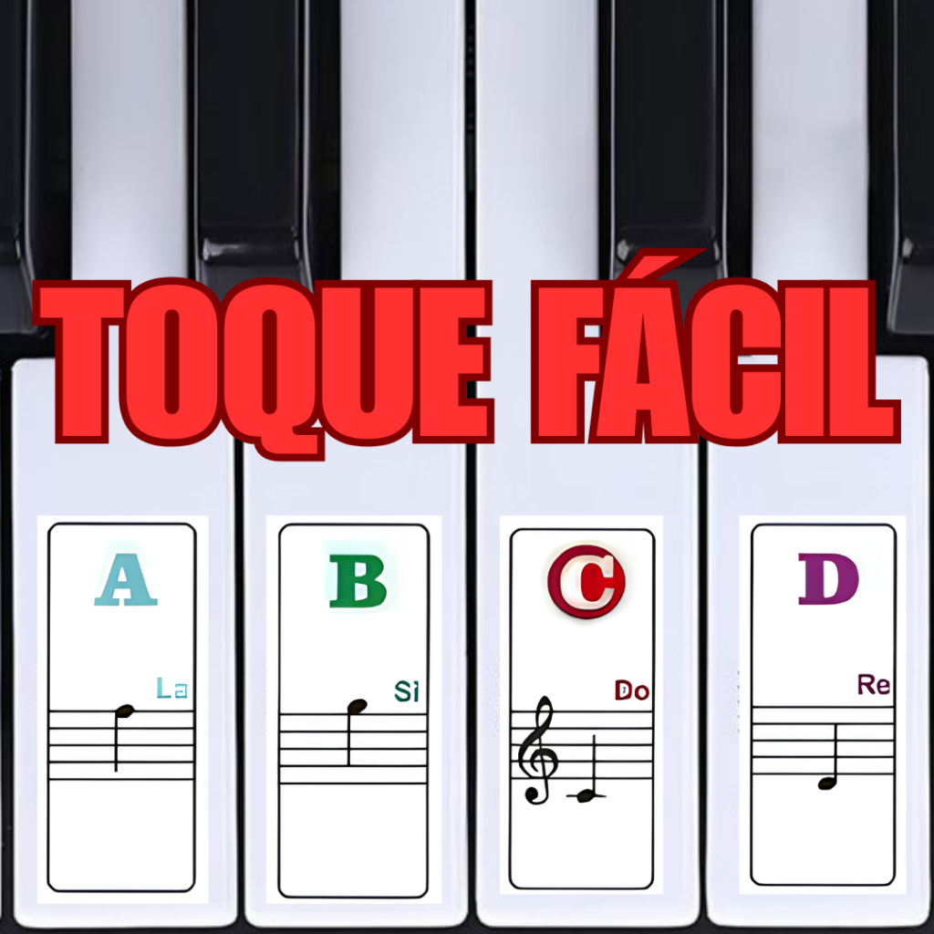 Adesivos Para Teclado de Piano Letras Grandes e Negritos Aprendizagem Iniciantes Fácil