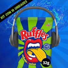 Kit 10 Salgadinho Batata Ruffles Cebola e Salsa 32 gr Elma Chips Lanchinho