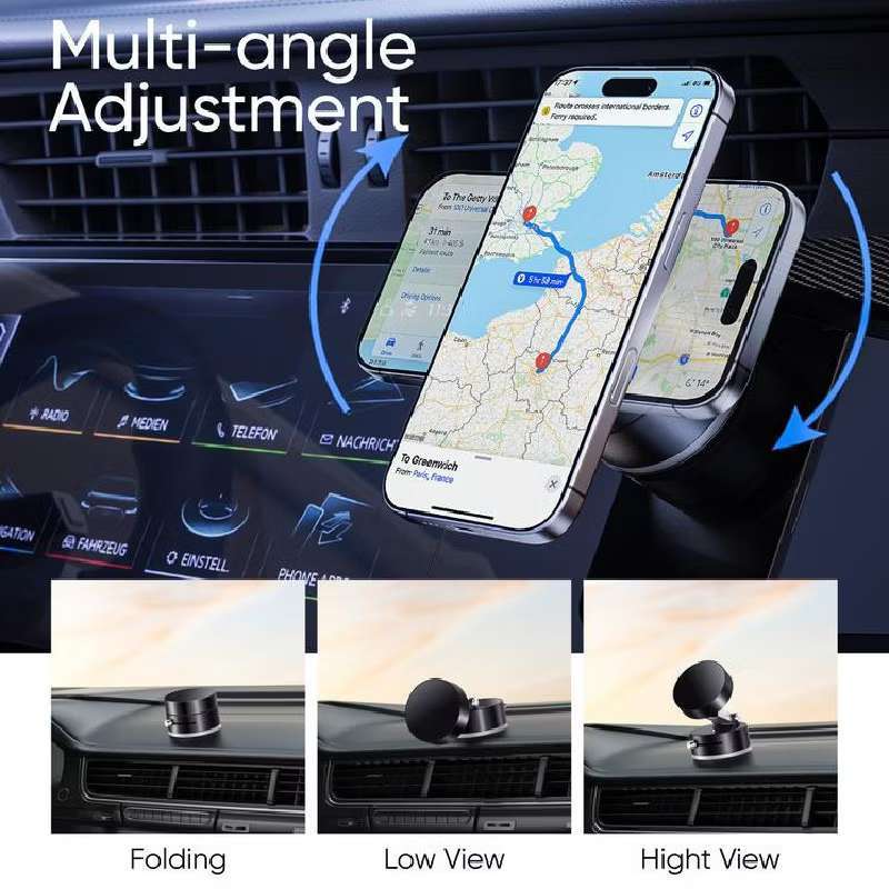 Suporte Magnético 360° para Celular no Carro, Dobrável, Vácuo Ajustável, Universal, Mesa — imagem 2 de 2