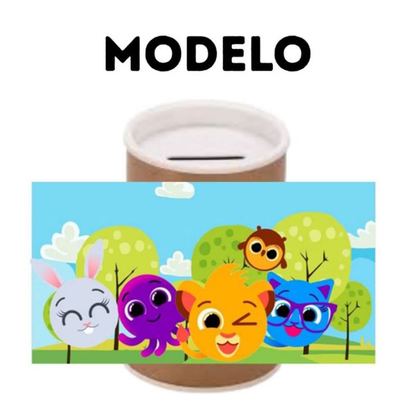 Rótulo adesivo para cofrinhos Personalizados tema bolo fofos /Vários temas ,festa ,aniversário,lembrancinhas