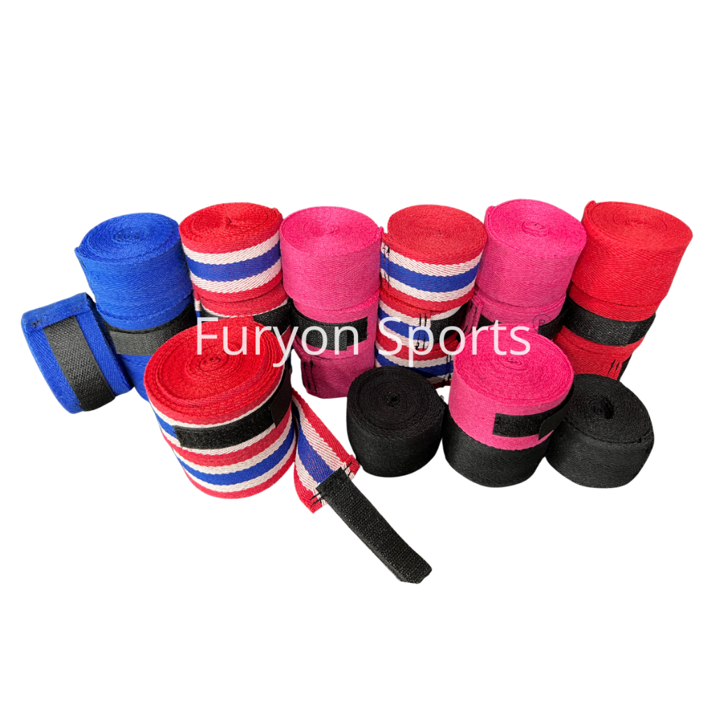 Bandagem algodão (par) 3metros e 5metros para Muaythai, Boxe ,Sanda, kickboxing, MMA, Artes Marciais