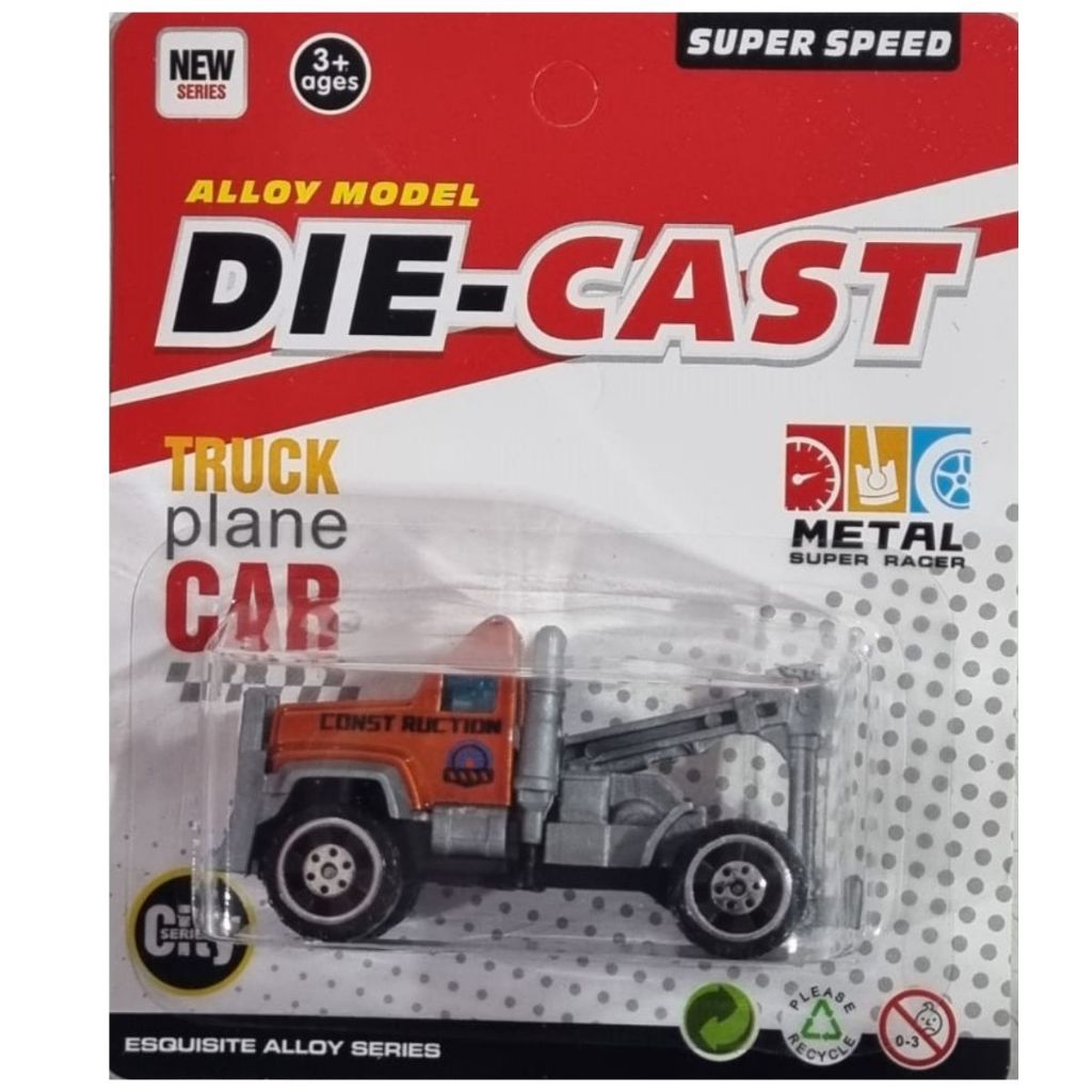 Carrinho de Metal com Motor à Fricção Caminhão Guincho - WDF Toy