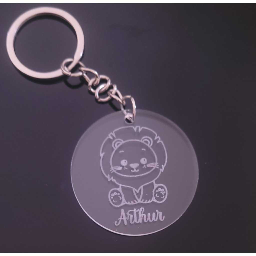 LEMBRANCINHA CHAVEIRO LEÃO, SAFARI PERSONALIZADO COM NOME - CHA DE BEBE - ANIVERSARIO - LEMBRANCINHAS MATERNIDADE