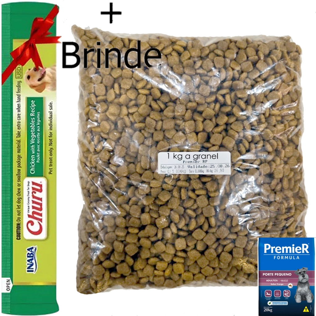 Ração caes premier 1 kg formula adultos porte raças pequenas frango cachorro dog super premium natural pet saudavel