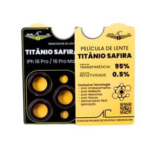 Película Titânio Safira para câmera Iphone 16 plus pro e pro max proteção celular 16 series em Oferta na Shopee