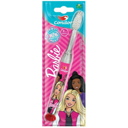 Escova Dental Infantil Condor Barbie Com Luz De Led 1 Unidade