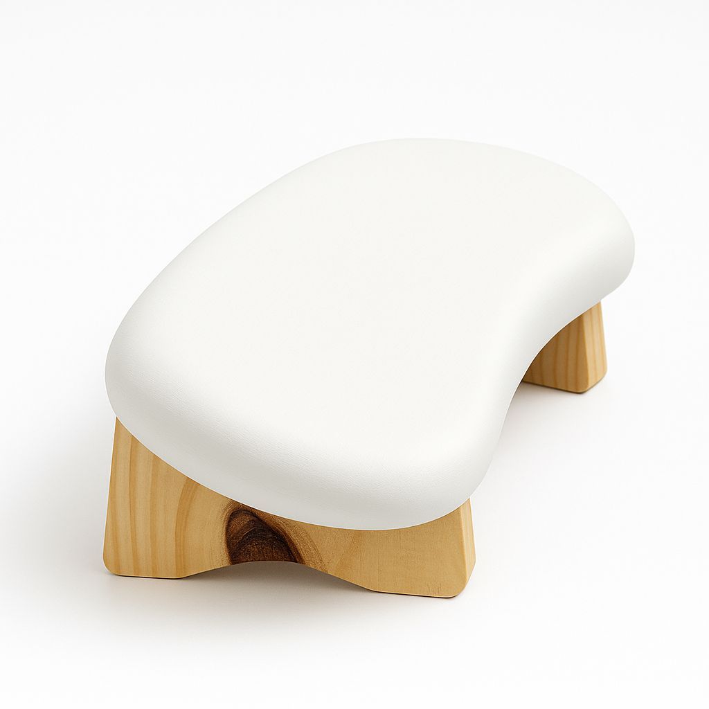 Apoio Suporte De Braço Mão para Manicure Semi-curvo RUSTIC 10cm Altura Conforto Ergonômico Sofisticado - Web Sales Nails