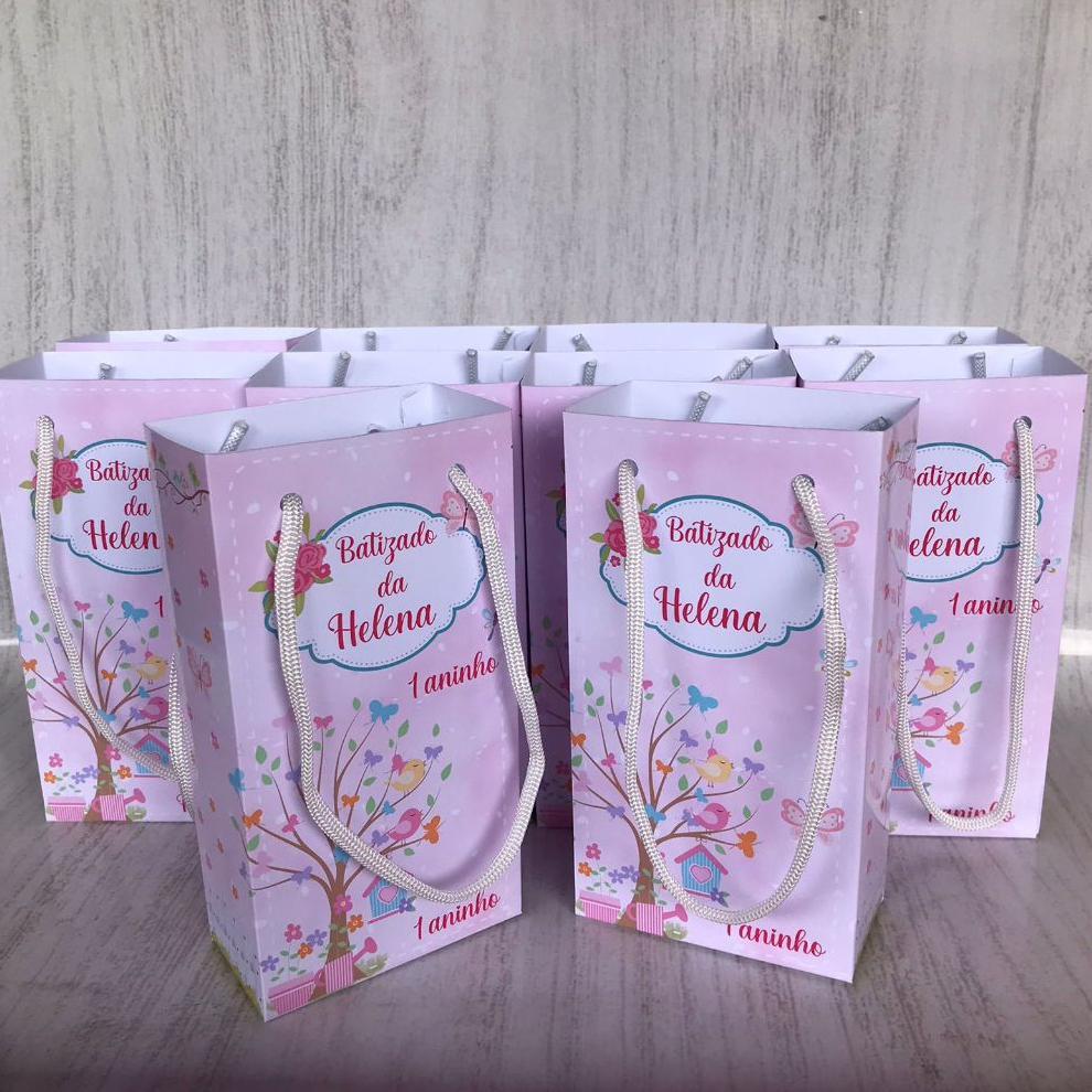 Sacolinhas Surpresas P Jardim Encantado Personalizada com nome Festa Infantil Chá Aniversário Lembrancinhas