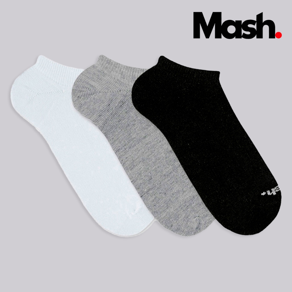 Kit 3 Pares de Meia Mash Invisível Soquete Sapatilha Esportiva Unissex Algodão Respirável Original