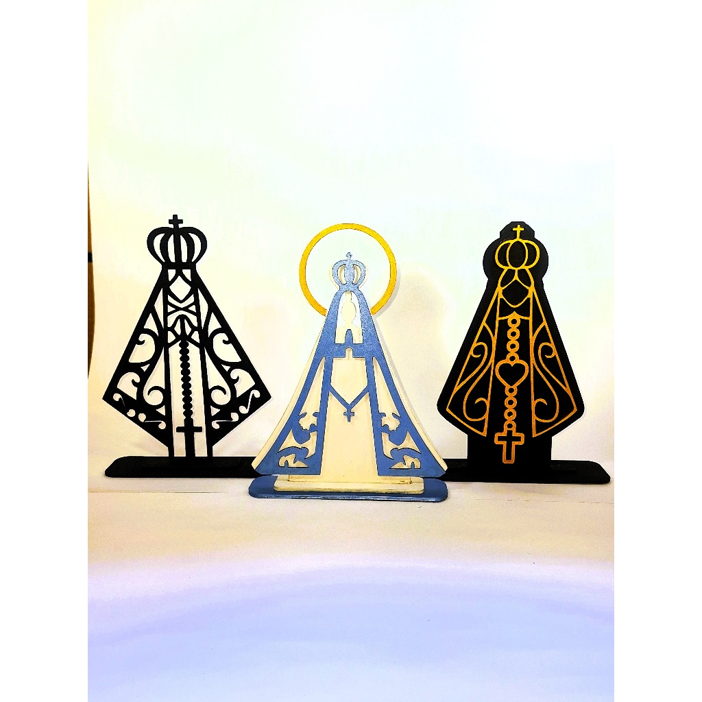 Imagem Decorativa de Nossa Senhora em Mdf – Religião, Católico, Adoração, Fé e Arte Sacra com Elegância
