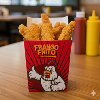 25 Unidades Caixinha Balde Para Frango Frito Papelão Delivery FastFood P M G em Oferta na Shopee