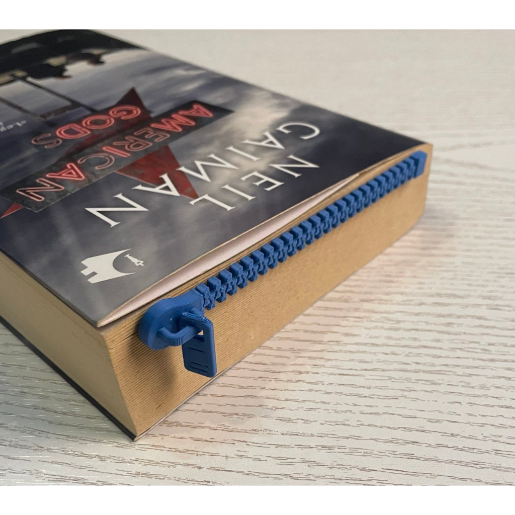 Marcador Pagina Livro Caderno BOOKMARK ZIPER Criativo Leitura Divertido personalizado iMPRESSAO 3D