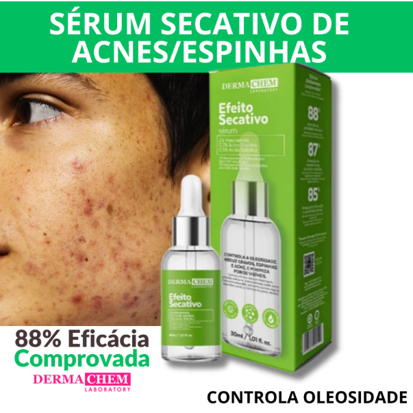 Sérum Efeito Secativo Dermachem Antiacne Oleosidade Rápido e Eficaz