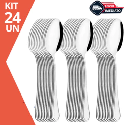 Kit 12/18/24 Colheres de mesa em Aço Inox Premium Alta qualidade Para Restaurantes Cozinha Casa Bar Colher de Sopa