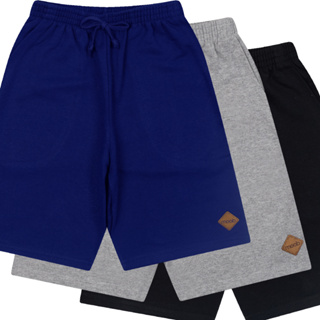 Kit 3 Bermuda Moletom Infantil Com Bolso E Elastico Muito Confortavel Moob em Oferta na Shopee