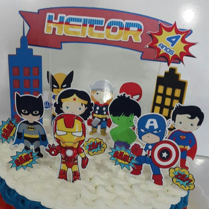 Bolo Hulk e Homem Aranha - Comprar com Melhor Preço em Padaria