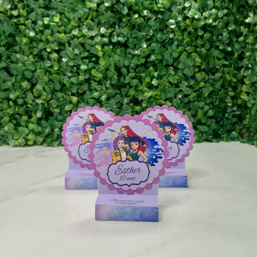Porta Bis Duplo Guerreiras do K-POP - personalizado festa infantil, lembrancinha de aniversário.