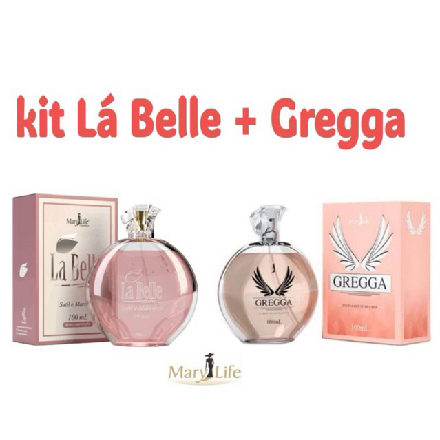 Kit 2 Perfumes Femininos Lá Belle + Gregga 100ml - Mary Life em Oferta na Shopee