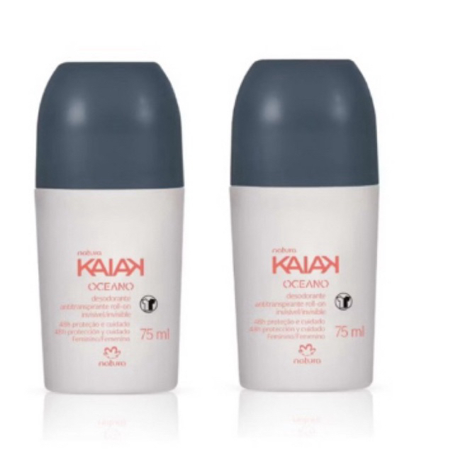 kit 2 Desodorante Antitranspirante Roll-on Kaiak Oceano Feminino - 75 ml
