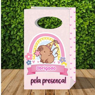 Sacola Capivara 3 - Festa Infantil - Sacolinha P - Lembrancinha - Feminina- Pegue e Monte - Decoração - Sacolinha em Oferta na Shopee