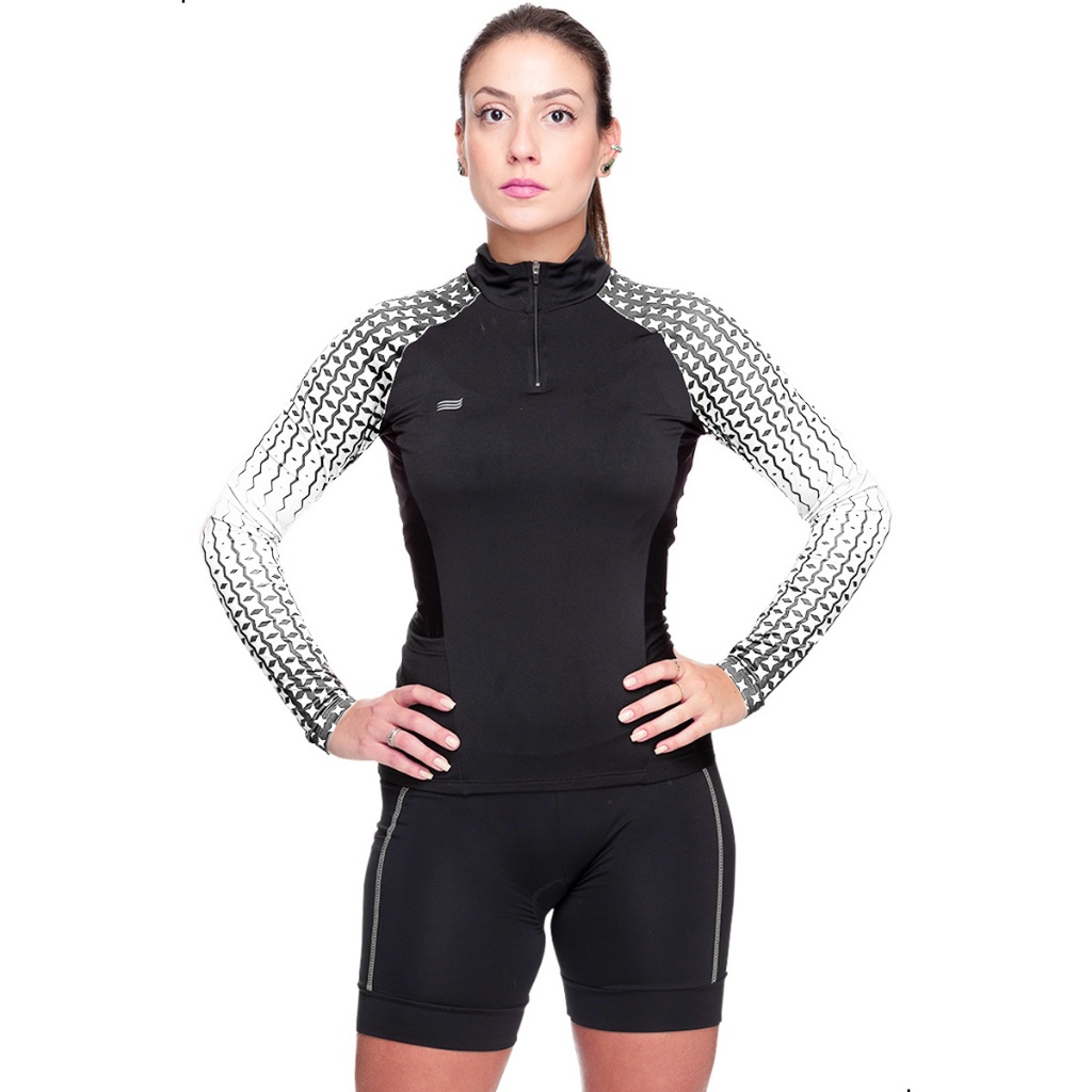 Blusa Ciclista Feminino Manga Longa Camisa com Proteção solar Uv50+