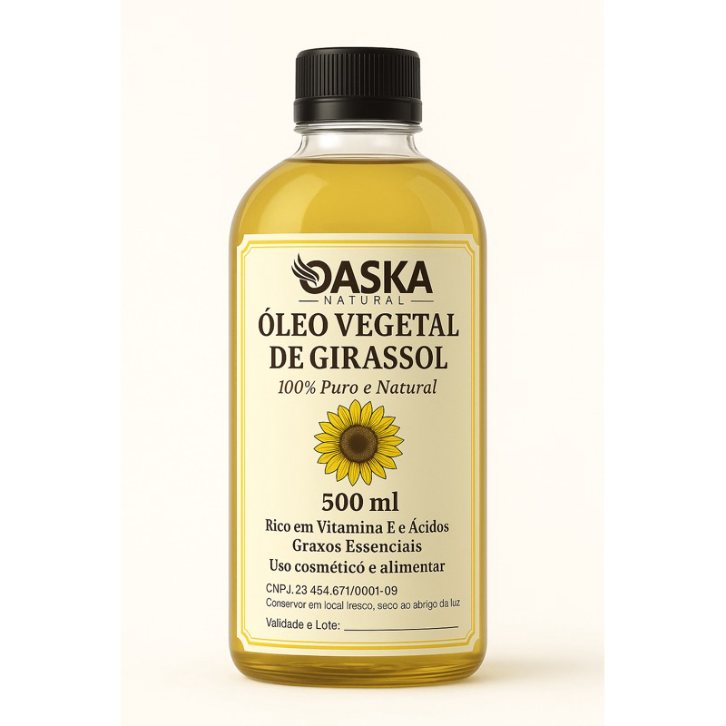 óleo de girassol 100% puro 500ml