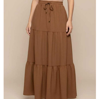 Saia Longa Feminina Evangélica Duna Três Marias Elegante Moda Cristã Confortável em Oferta na Shopee