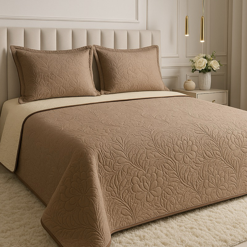 Kit Colcha Cobre Leito 3 peças, Casal Queen Dupla Face 2,40 x 2,60 em Oferta na Shopee