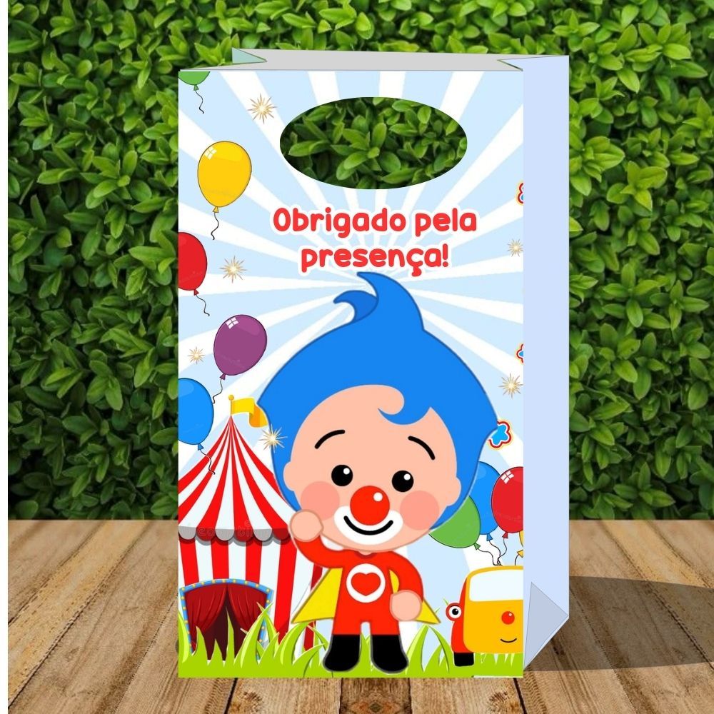 Sacola Palhaço Plim Plim 2 - Festa Infantil - Sacolinha P - Lembrancinha - Pegue e Monte - Circo - Sacolinha em Oferta na Shopee