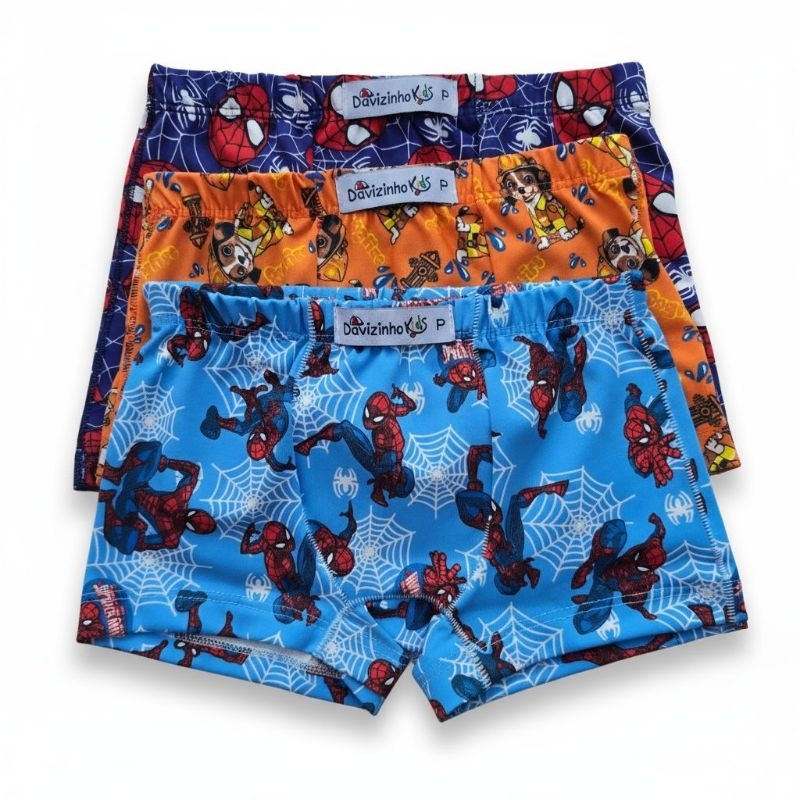 Kit C/ 10 Cuecas Boxer Infantil Menino Estampada De Personagens Confortável Elástico em Oferta na Shopee
