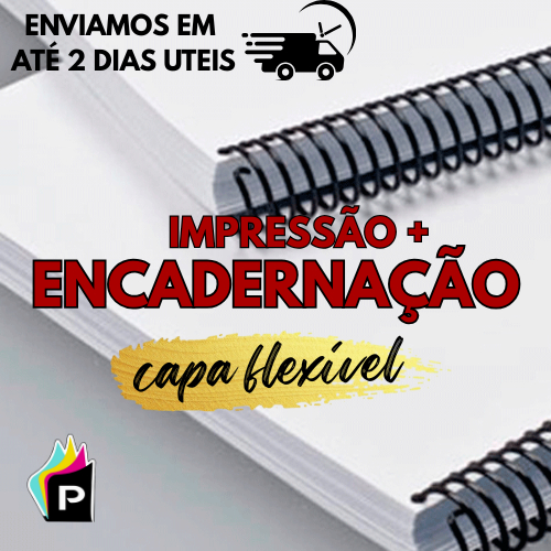 Impressão de Apostilas com Encadernação variações de até 500 páginas frente e verso