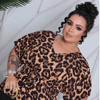 Vestido Morcego ESTAMPADO Size Azul Midi Manga Curta Tecido Dun aTamanho U/G1 do 44 ao 50 Com Botões Frontais em Oferta na Shopee