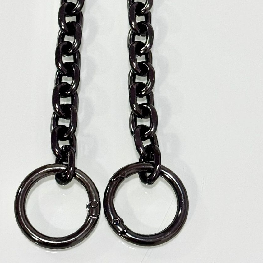 Alça Corrente Lixada Com Mosquetão Argola 1.00 MT Para Bolsa Até 5 Kilos