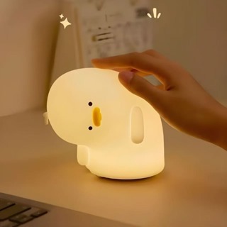 Luminária De Mesa Pato Silicone Com Sensor Lâmpada LED Noturna Fofa Recarregável USB Para Crianças Quartos em Oferta na Shopee