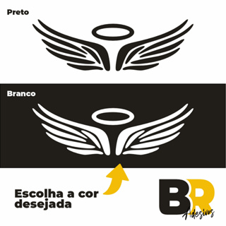 Adesivo Asa Anjo Original Eterno Moto Tamanho ideal para frente de moto ou Bicicleta Br Adesivos em Oferta na Shopee