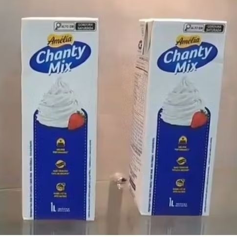 Chantilly amelia  mix 1 litro - Cobertura e Recheio Pronto para Bater | Uso Profissional