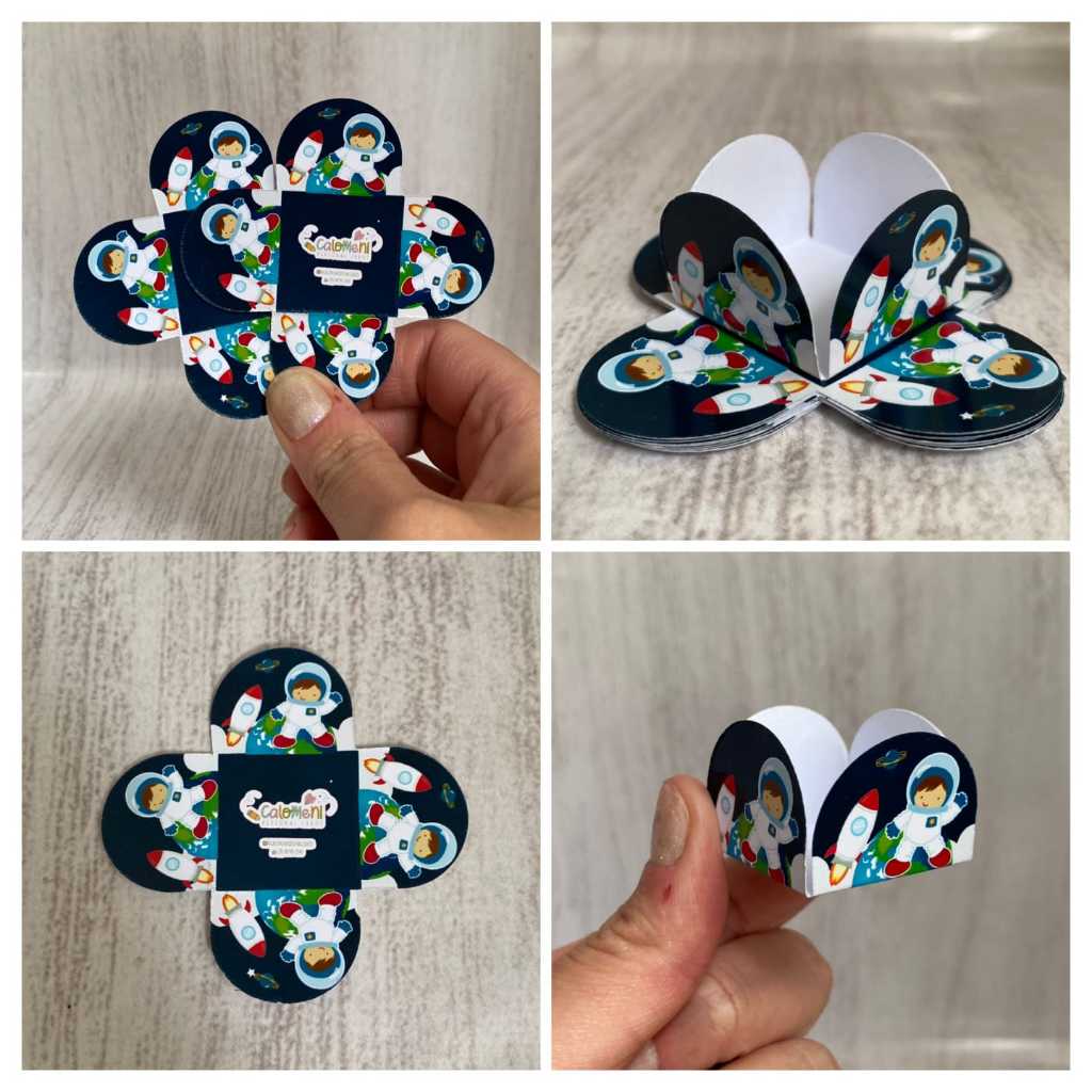 Forminhas de doce Personalizadas Astronauta Baby Azul Foguete  Festa, Aniversário/Lembrancinhas