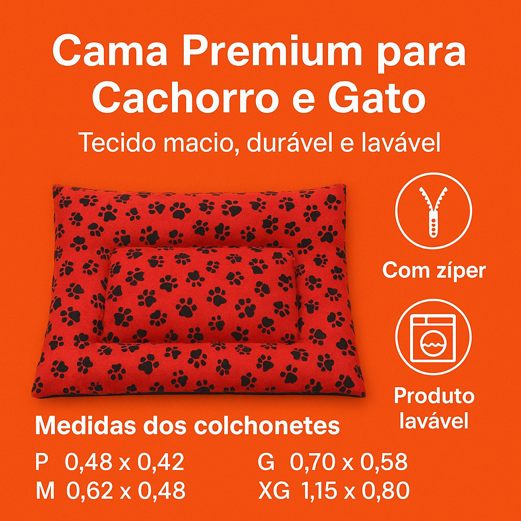 Cama Pet Resistente e Lavável com Zíper Ideal Para Porte P a GG Higiene & Conforto em Oferta na Shopee