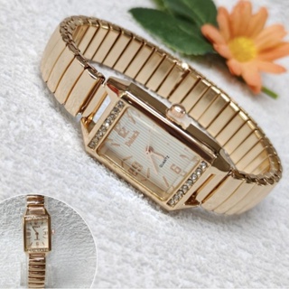 Relógio feminino quadrado mola elástica pequeno míni em Oferta na Shopee