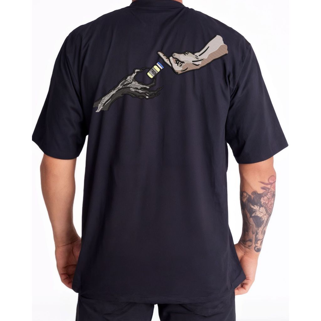 Camiseta Oversized trembolona Bordada Academia Treino trenbolone 100% Algodão