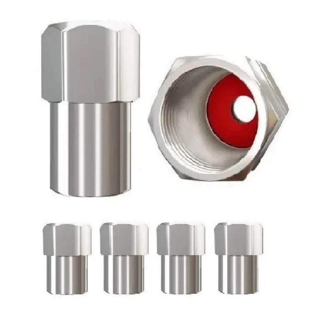 4 Tampa Bico Pito Válvula De Pneu Carro Moto Bike Cromado em Oferta na Shopee