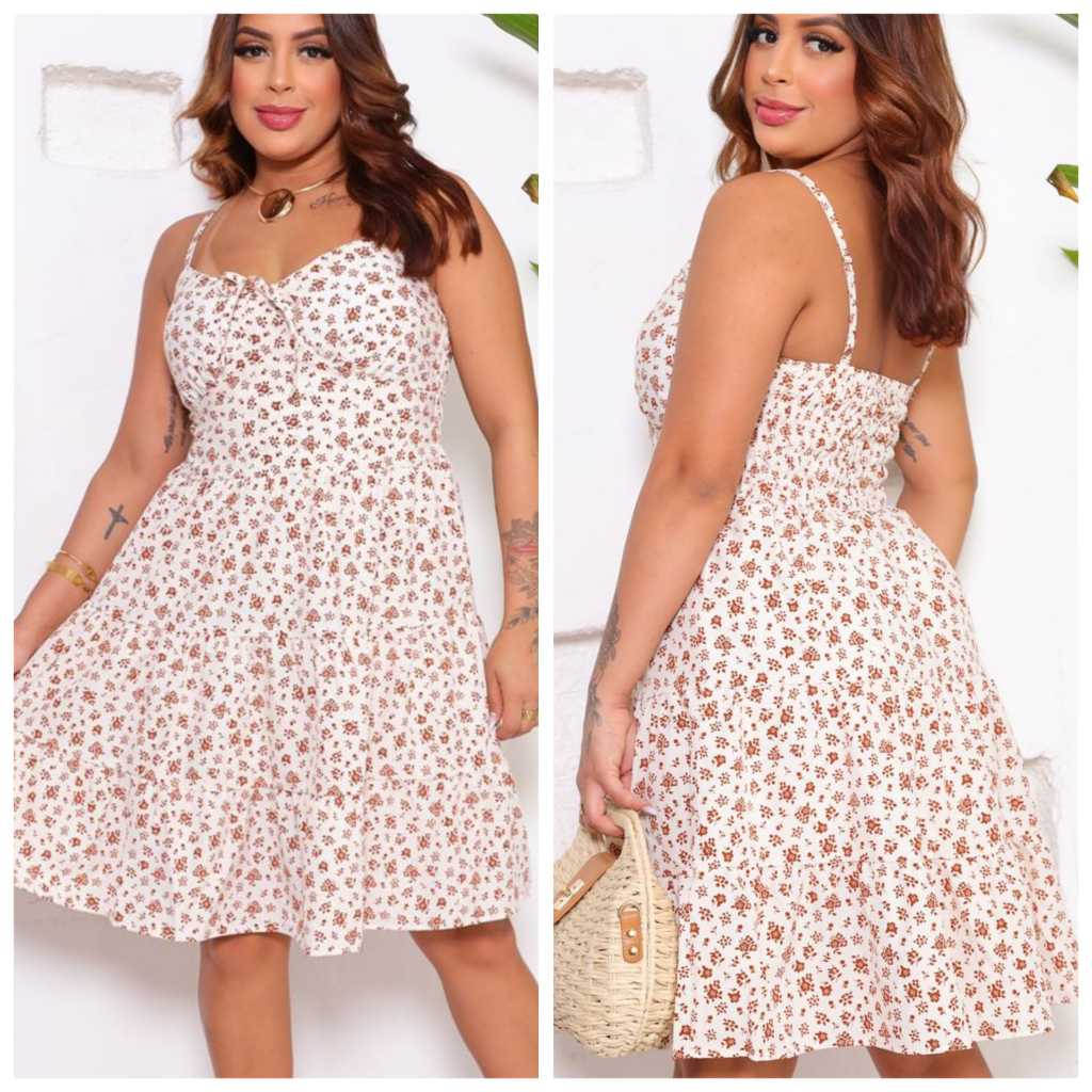Vestido Feminino 3 maria estampado de Alcinha – Soltinho, Fresquinho e Forrado para  Verão