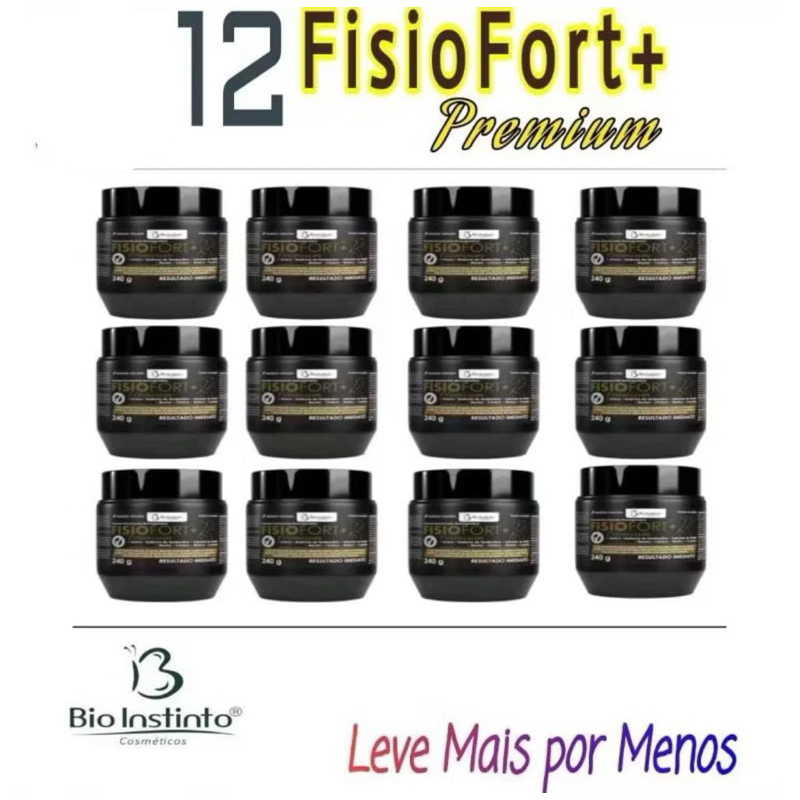 Pomada Massageadora Fisiofort Premium 240g Bio Instinto - 12 Unidades em Oferta na Shopee