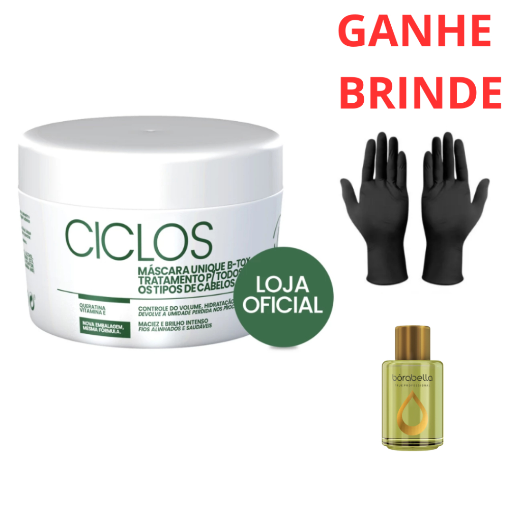 Botox Ciclos Unique Portier Alisamento Sem Formol Organico BTox + Brindes 250g
