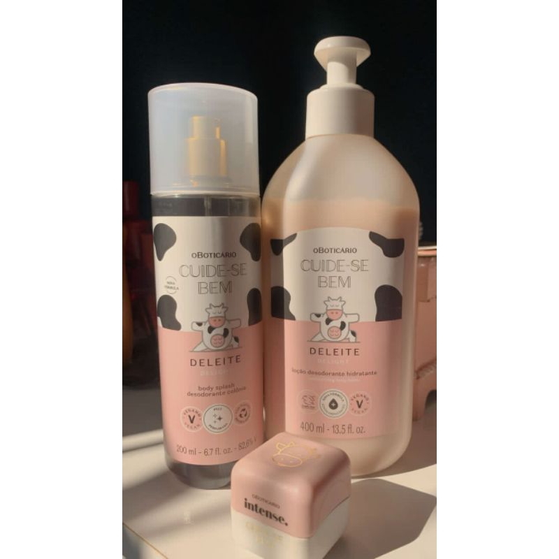 Kit Cuide-se Bem Deleite – Loção Hidratante + Body Splash 200ml + Hidratante 400ml – O Boticário
