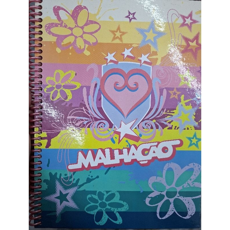 Caderno grande novela Malhação Tilibra 96 fls antigo vintage raro anos 2000