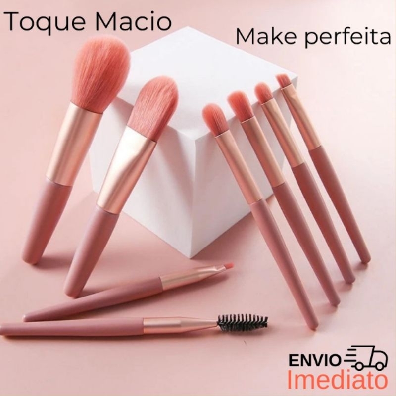 Kit 8/16 Peças Conjunto De Mini Pincel De Maquiagem Pequeno com Estojo Transparente Para Viagem-Multicolorido em Oferta na Shopee