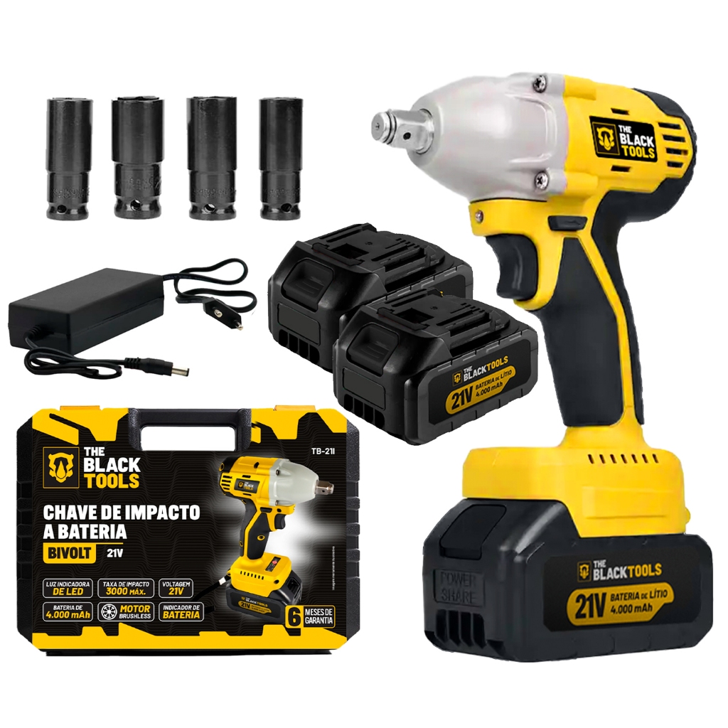 Chave Impacto 02 Baterias 21v Bivolt 1/2 Brushless 430nm em Oferta na Shopee