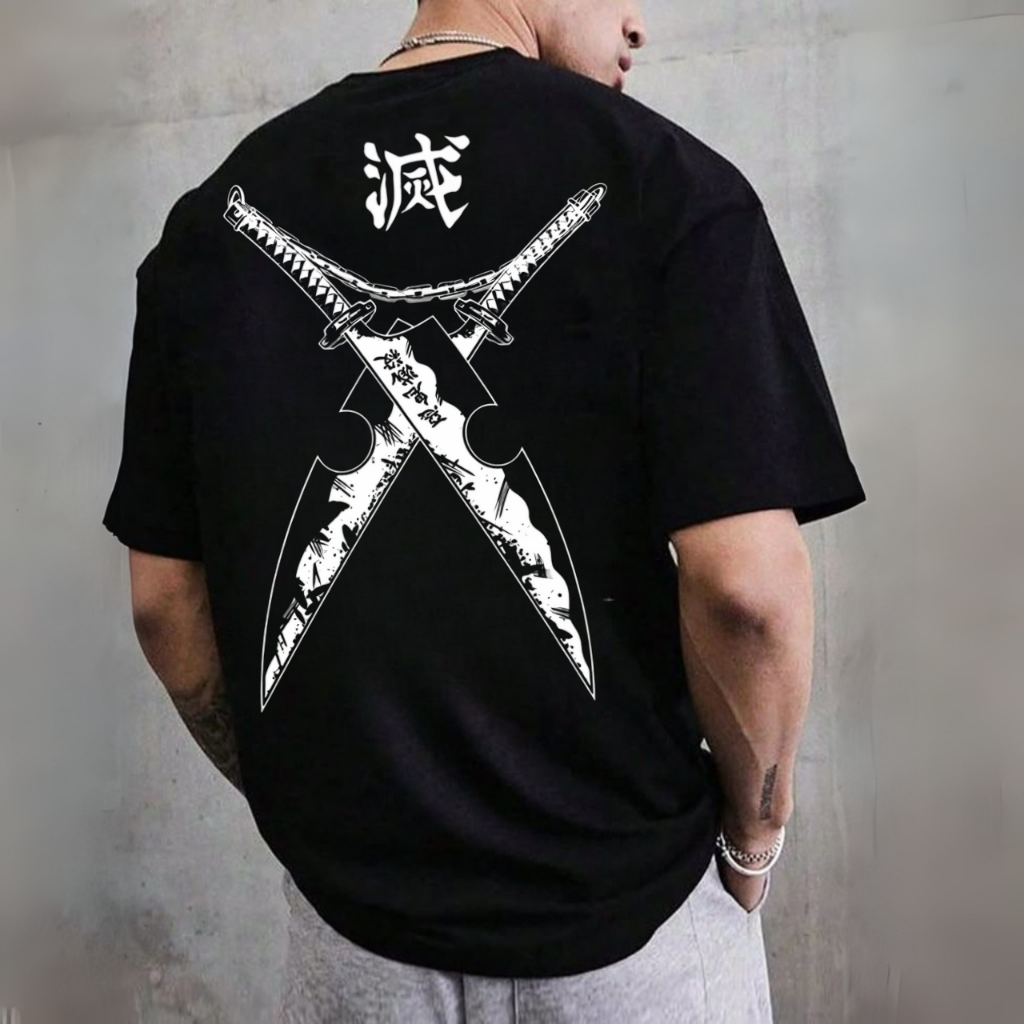 Camiseta Blusa Oversized Uzui Tengen Swords Kimetsu Demon Slayer Streetwear Camisa Unissex 21925