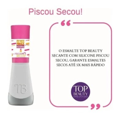 Esmalte Secante Piscou Secou Top Beauty Unhas Sos com Secagem Ultrarrápida em Oferta na Shopee